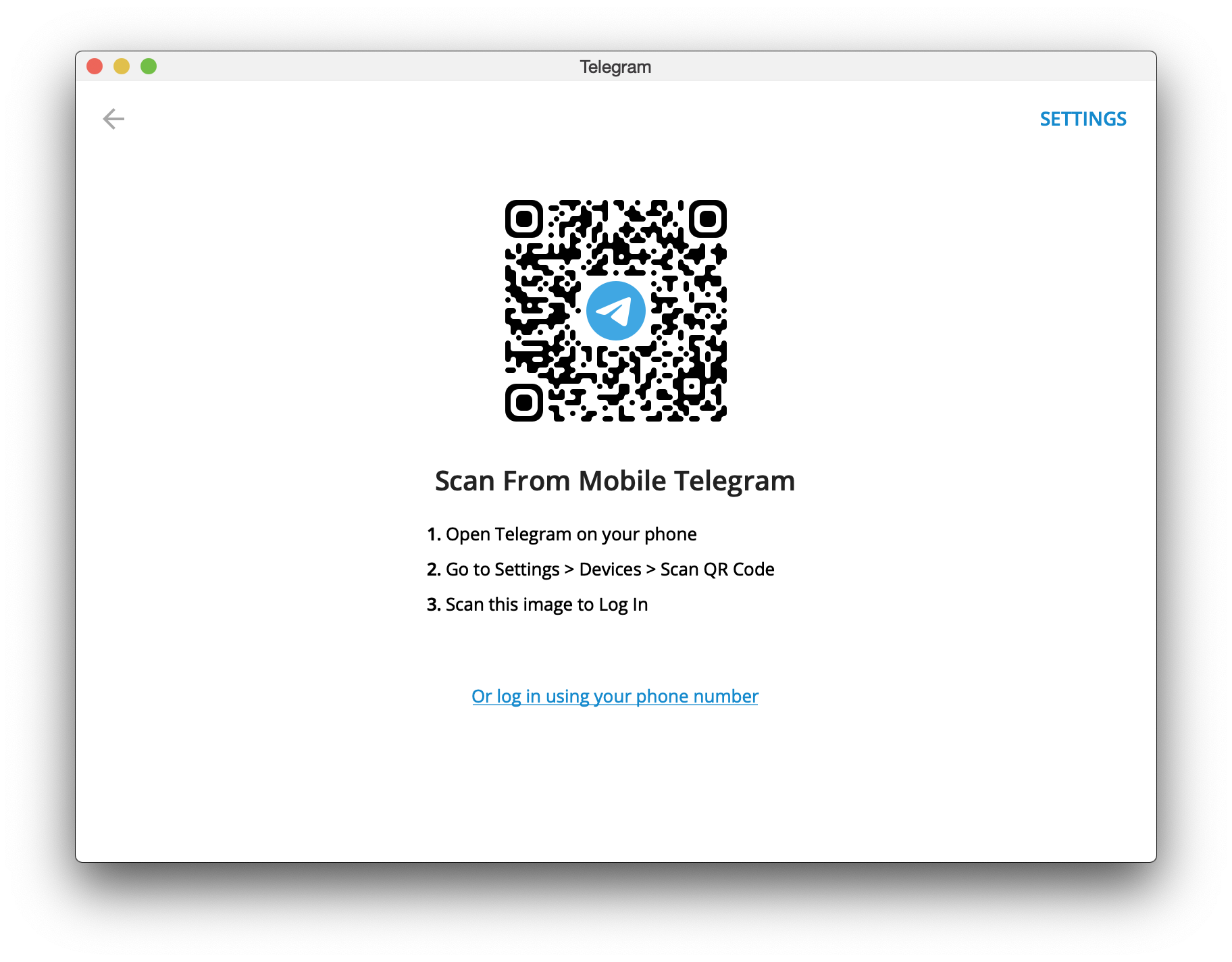 web telegram login